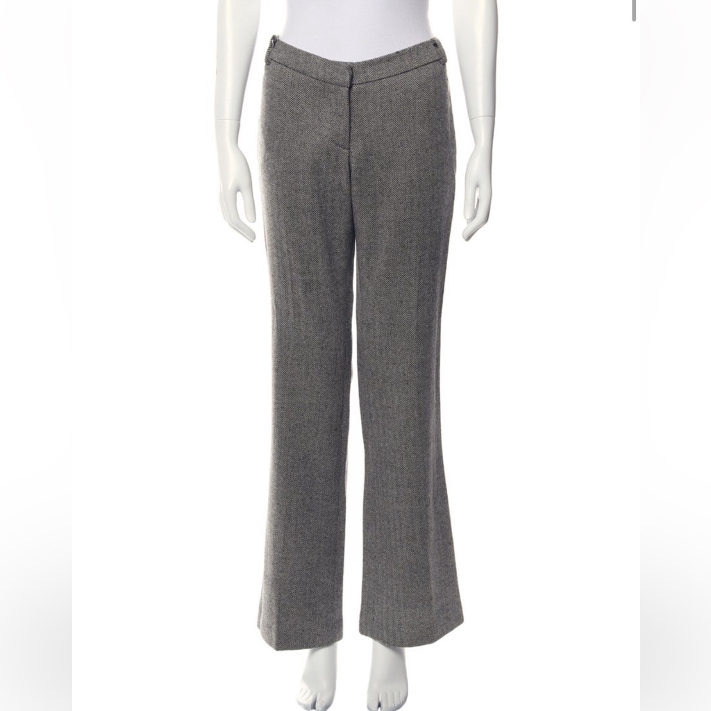 Ulla Johnson Herring Bone Tweed Wide Leg Pants 8